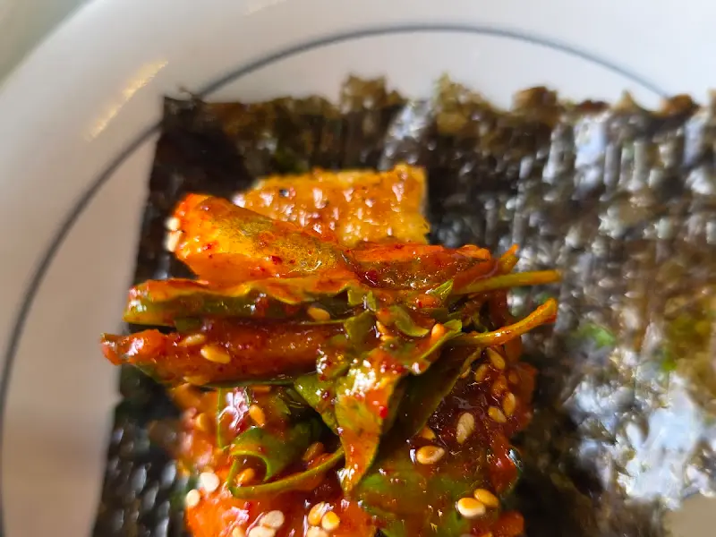 장어구이와 우여회 무침