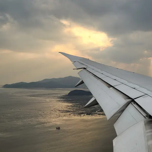 비행기에서 바라본 하늘