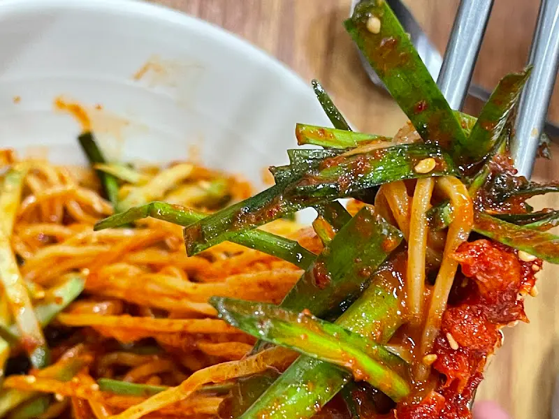 코다리비빔국수 근접샷