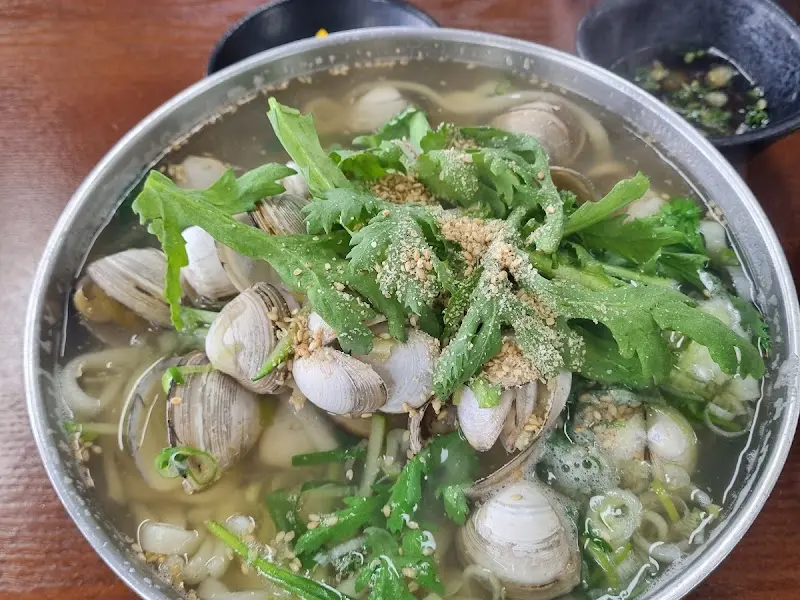 해물칼국수 근접샷