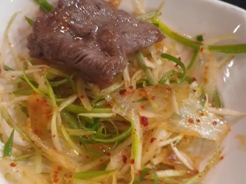 불고기와 신선한 야채