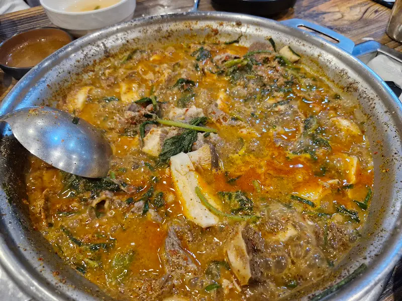 만두전골 완성된 모습