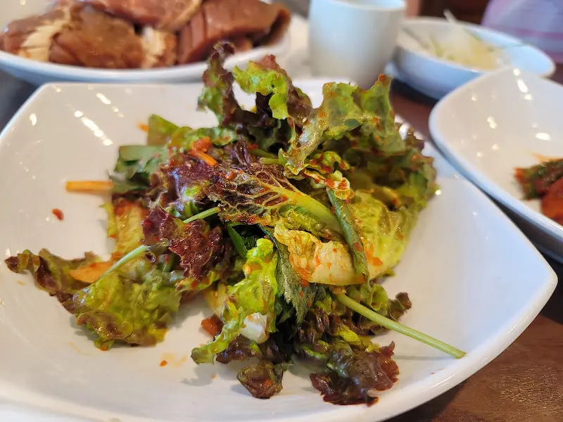 신선한 쌈 채소