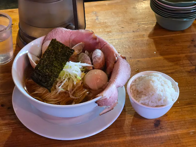 바지락 라멘과 밥