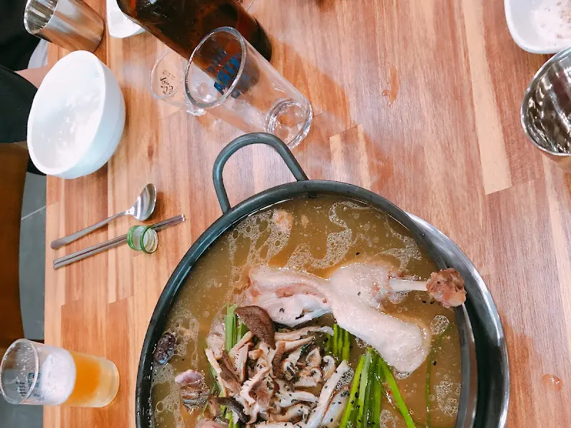 오리백숙 항공샷