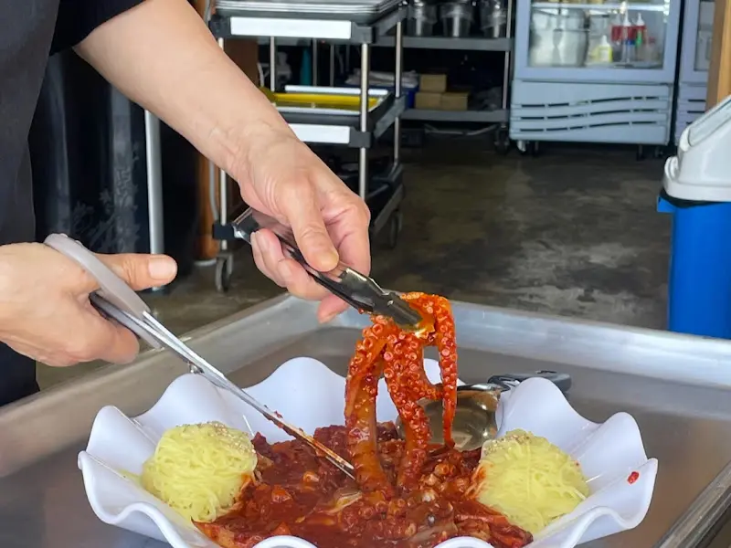 낙지볶음 준비 과정