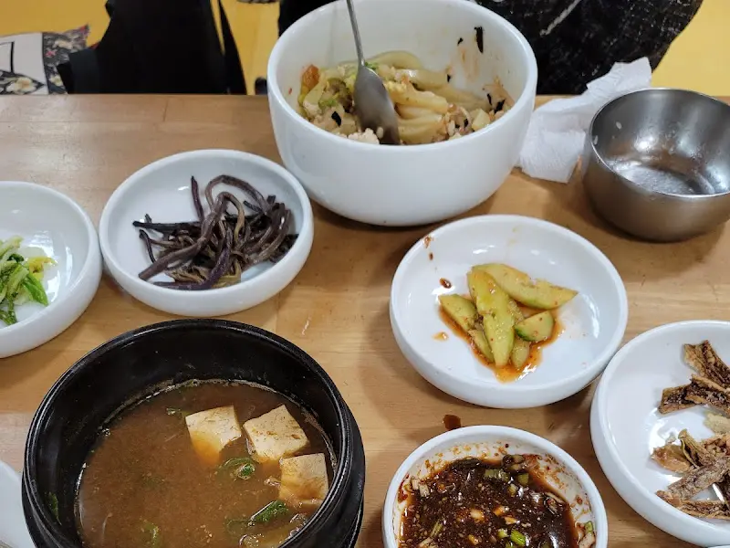 청포묵 정식 클로즈업