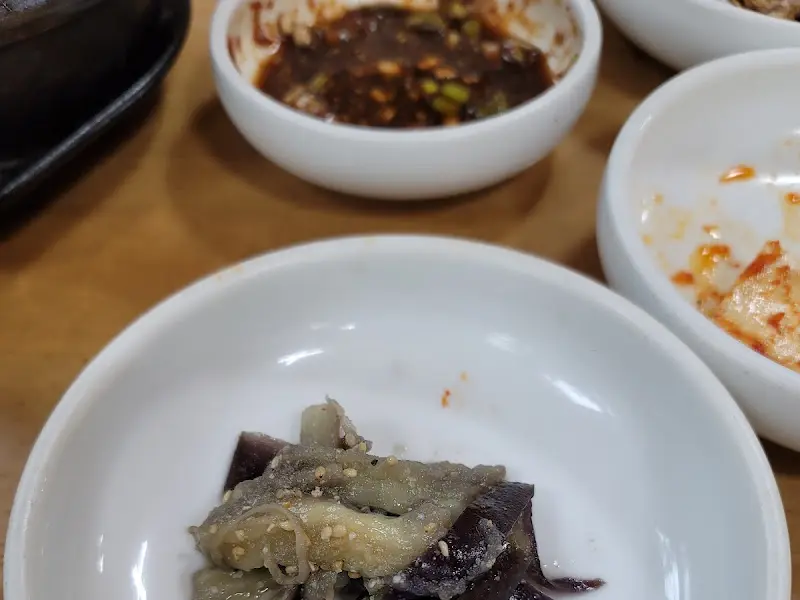 클로즈업된 반찬