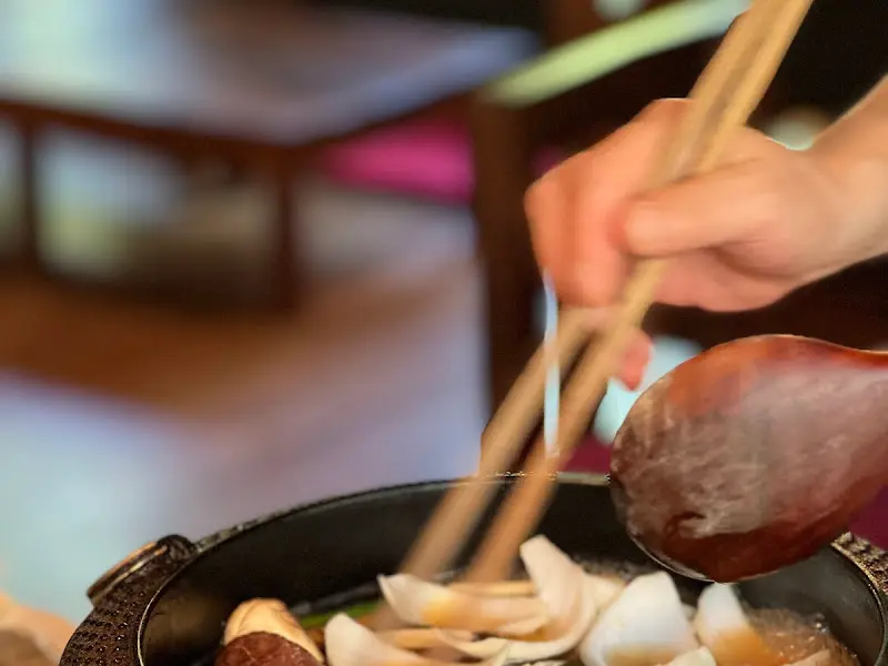 스키야키 조리 과정