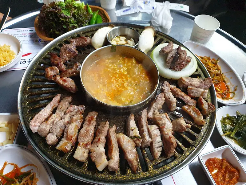 불판 위 갈매기살