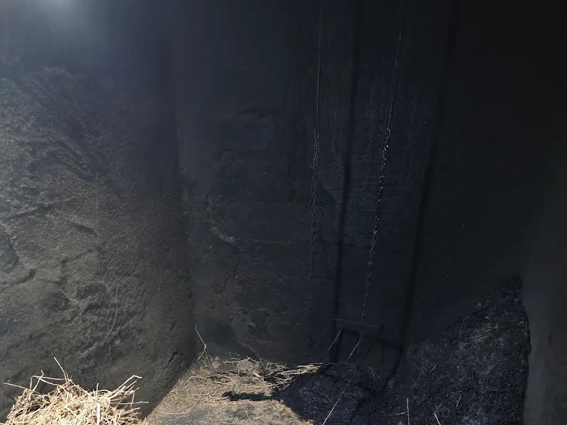 짚불구이 하는 모습