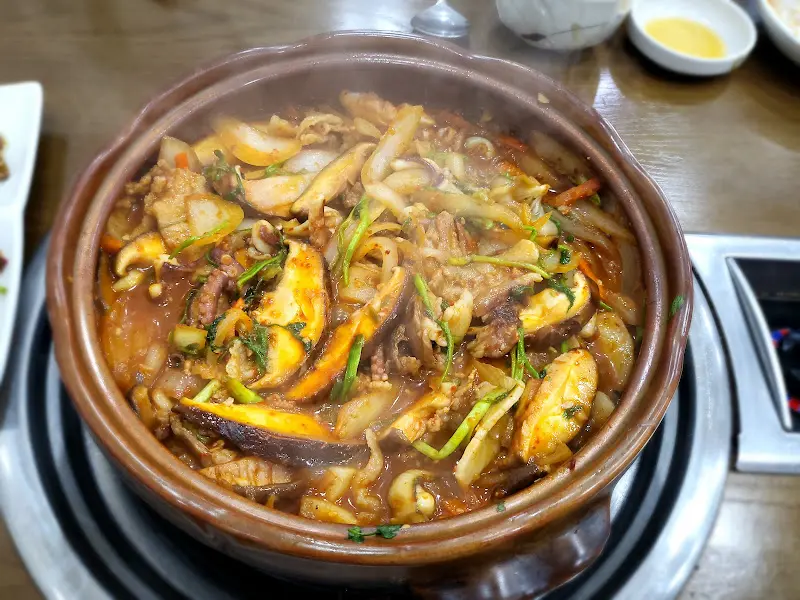 신가네 낙지삼합 익어가는 모습