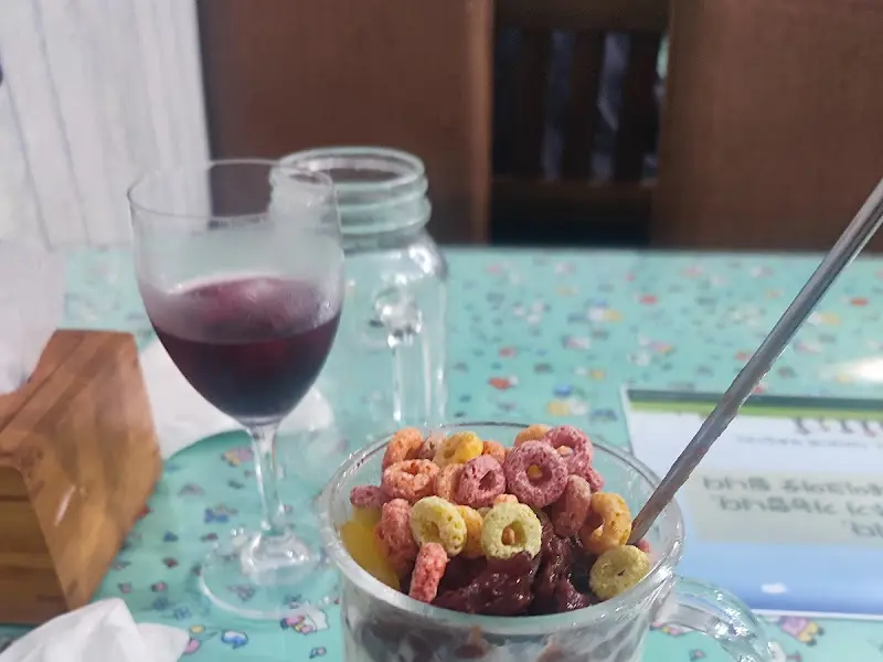 식전 음료와 팥빙수