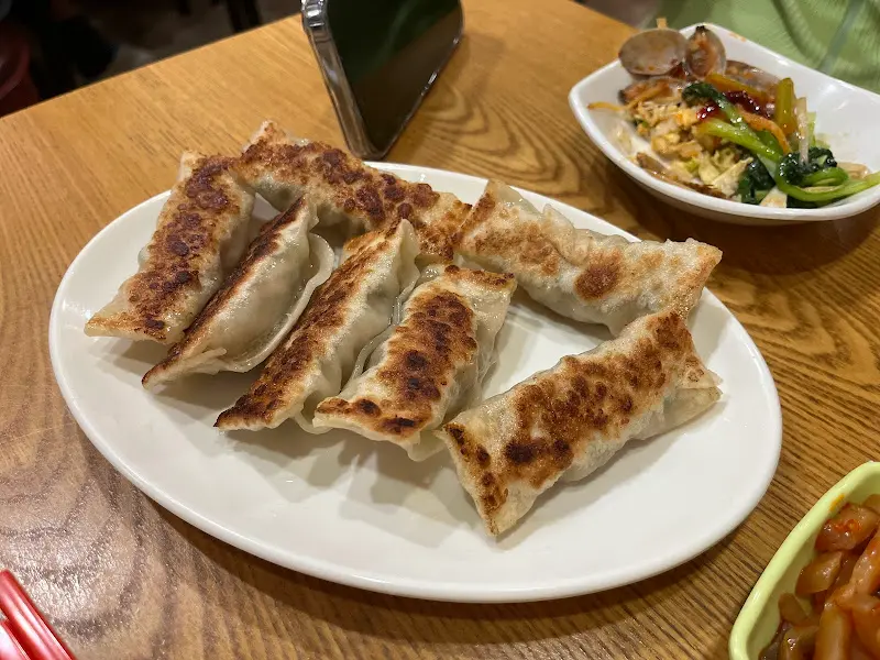 노릇하게 구워진 교자만두