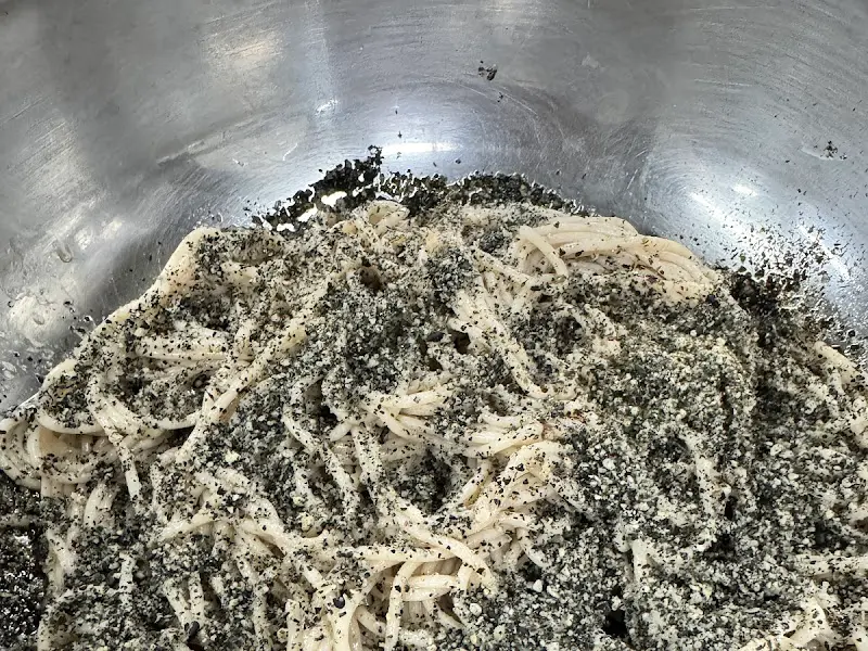 들기름 막국수 비비기 전