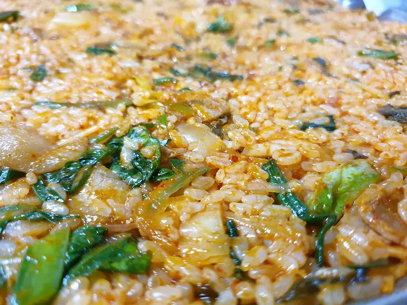 볶음밥의 클로즈업