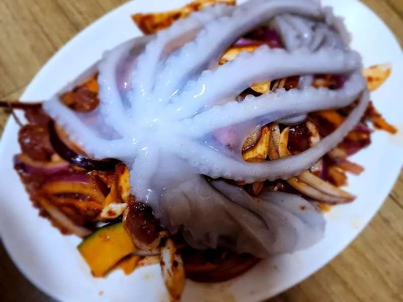 양념 오리와 낙지