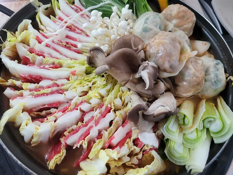 만두전골 클로즈업