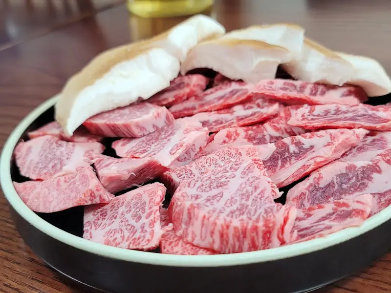 환상적인 마블링의 꽃등심