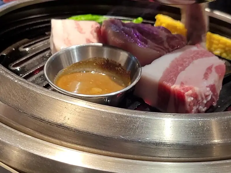 풍로 내부 테이블 세팅