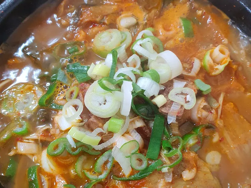 묵은지 감자탕 근접샷