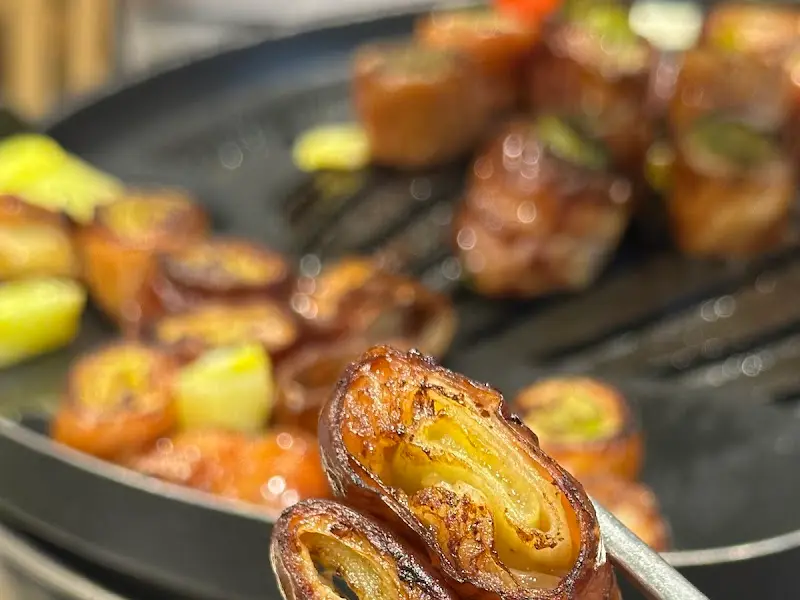 구워진 막창 단면