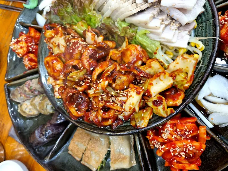 쭈꾸미와 수육의 만남