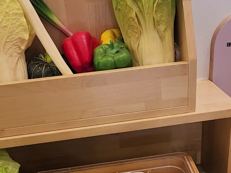 샤브올데이 샐러드바 채소 코너