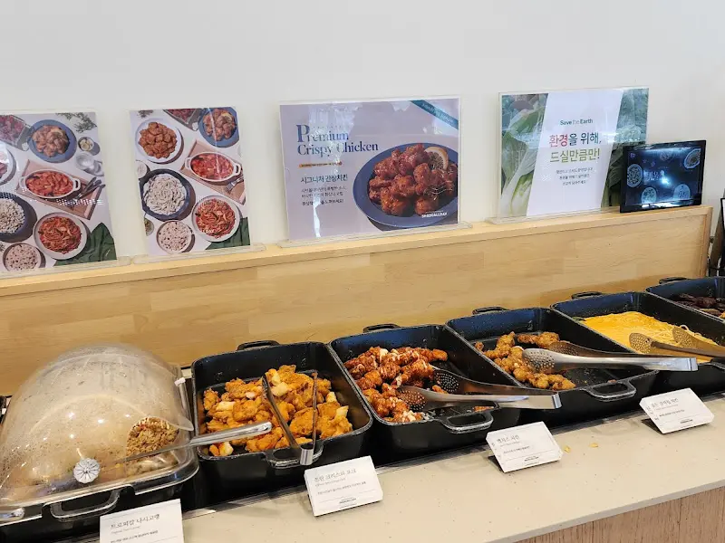 샤브올데이 샐러드바 핫푸드 코너