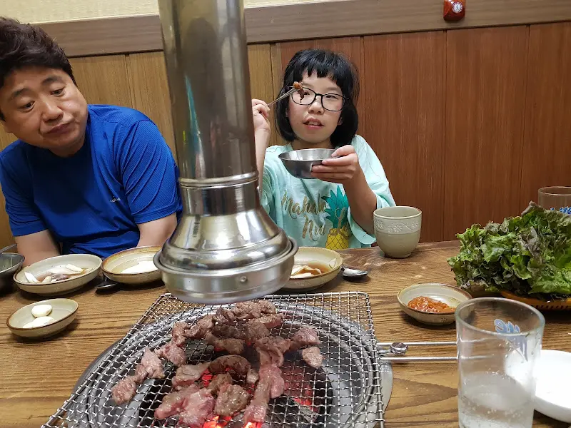 막창 굽는 모습