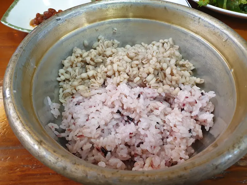 보리밥과 흑미밥