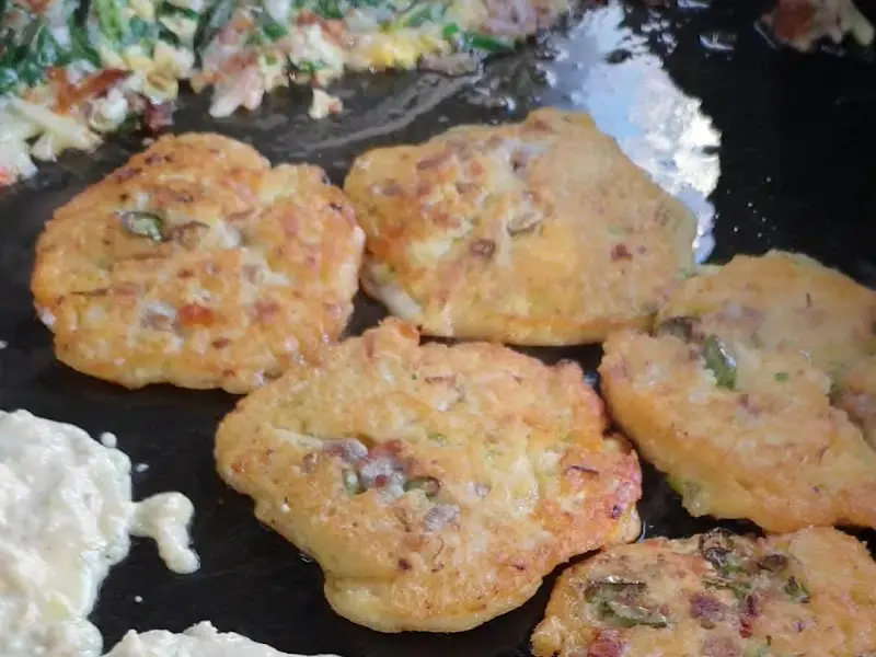 빈대떡 굽는 모습