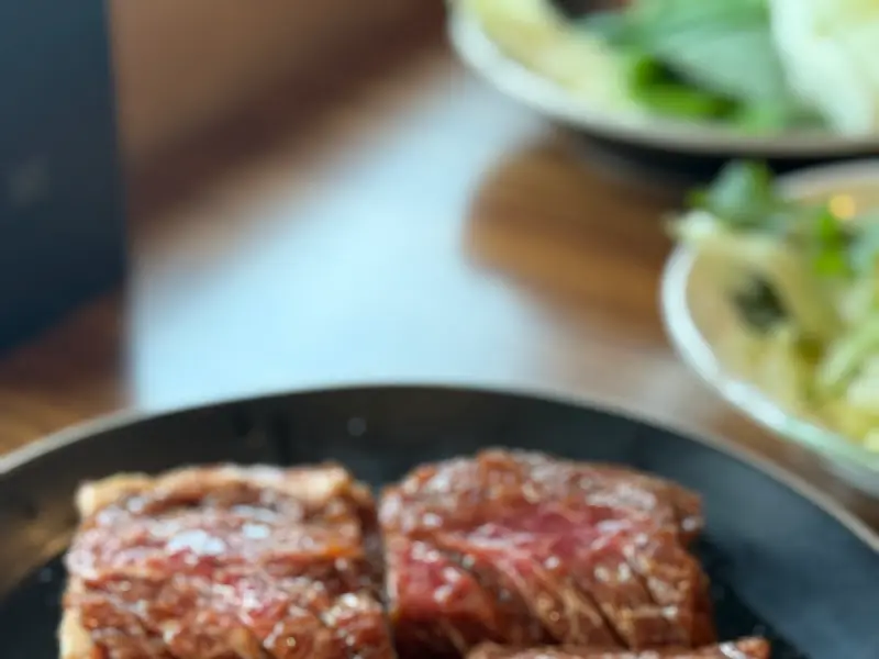 잘 익은 갈비 단면