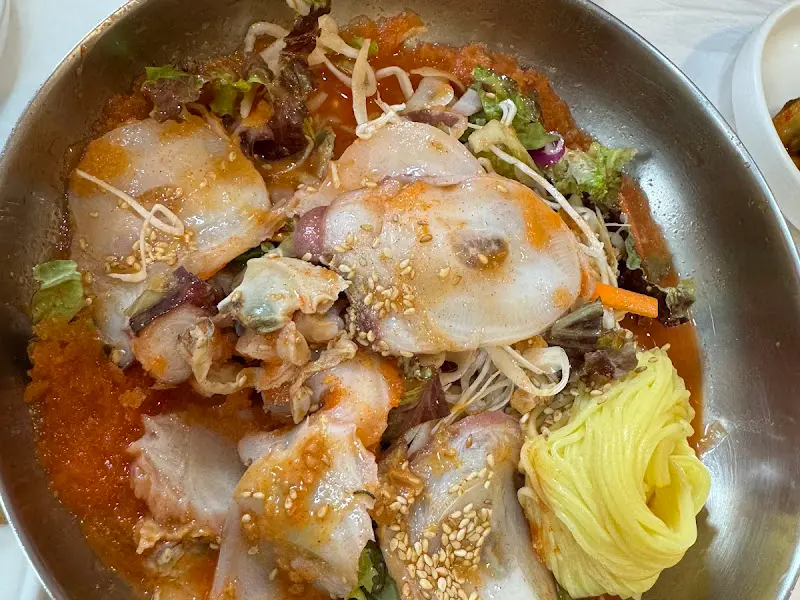 문어가 듬뿍 들어간 물회