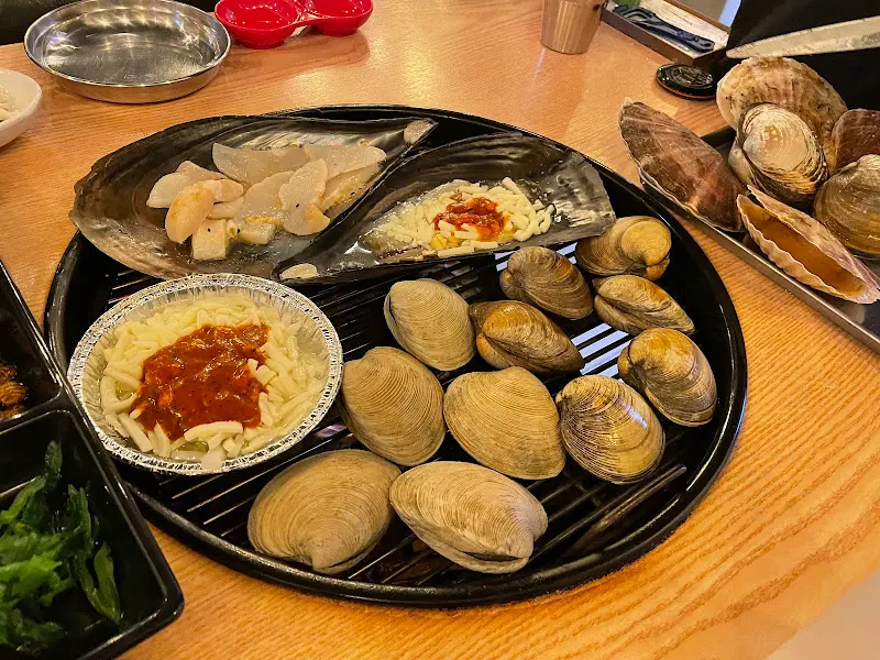 다 익은 조개구이