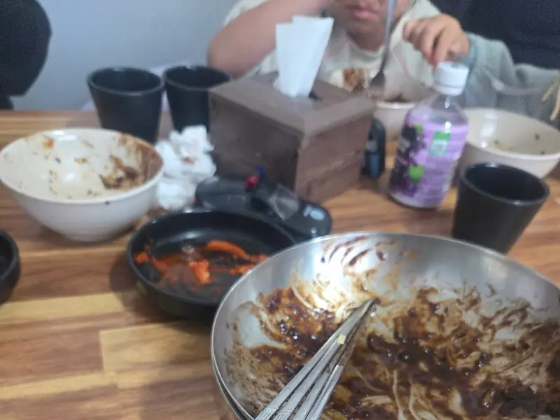 짜장면 먹은 후