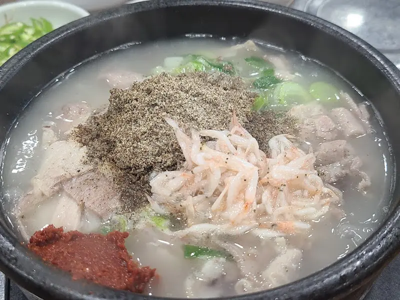 순대국의 클로즈업