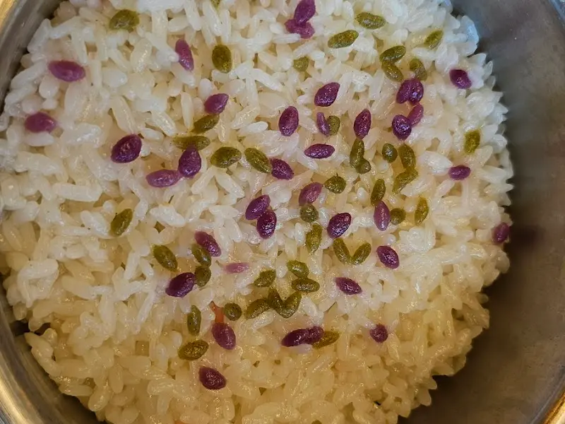 보리차로 지은 밥