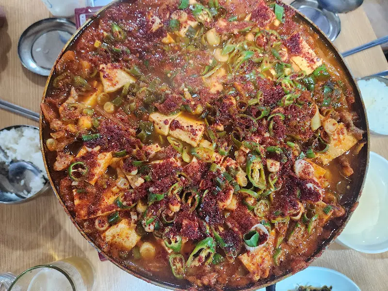 김치 짜글이 항공샷