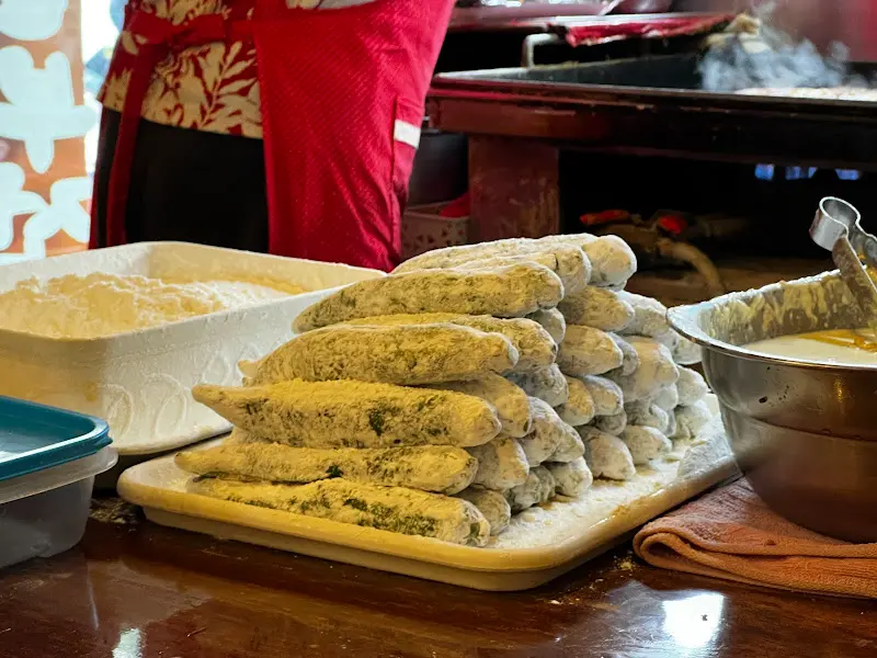 고추튀김 준비 과정