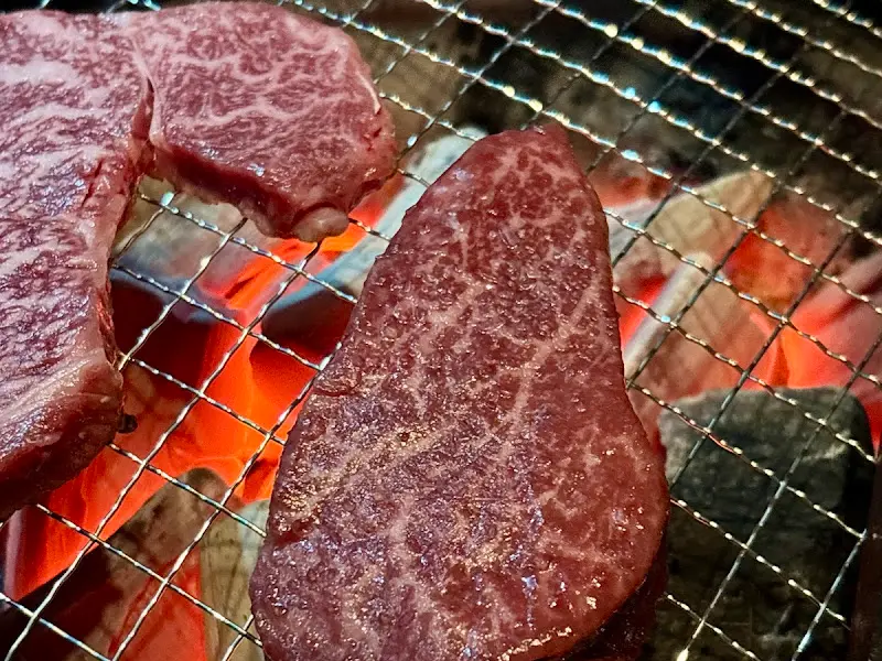 숯불에 구워먹는 한우