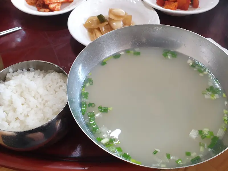 재첩국과 밥