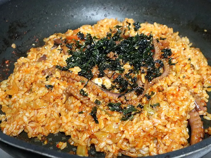 낙지볶음 양념에 비벼먹는 볶음밥