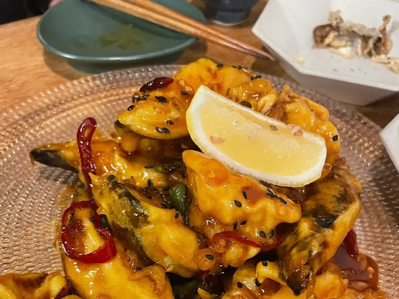 매콤달콤한 아구살 가지 튀김