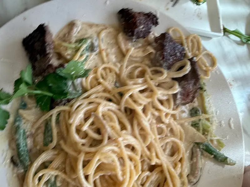 스테이크 파스타