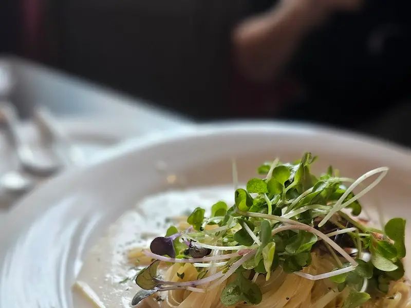 크림 파스타 클로즈업