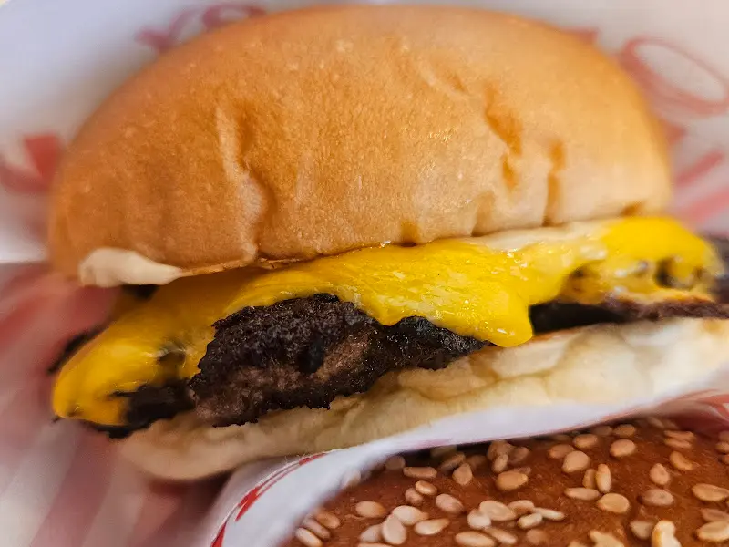 치즈가 녹아내린 패티