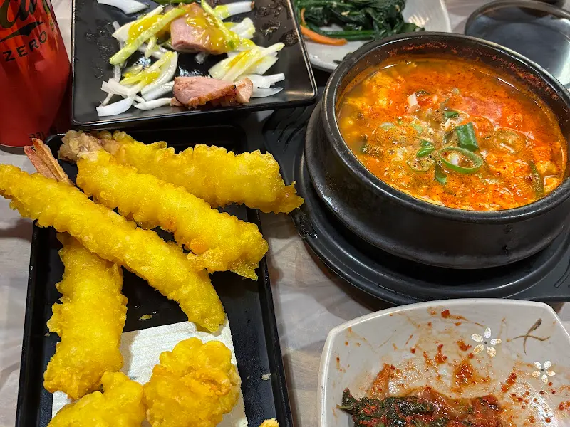 순두부찌개, 튀김