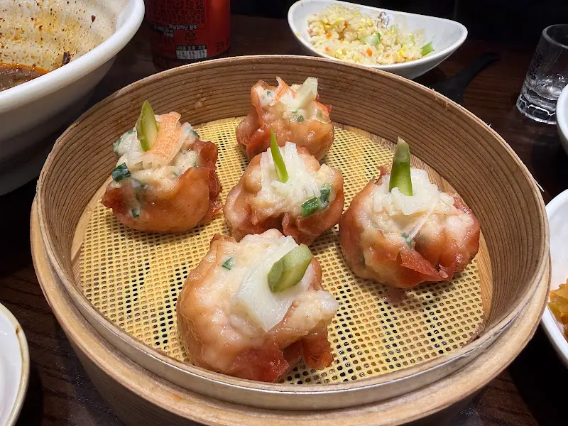 송화산시도삭면 새우 아스파라거스 딤섬