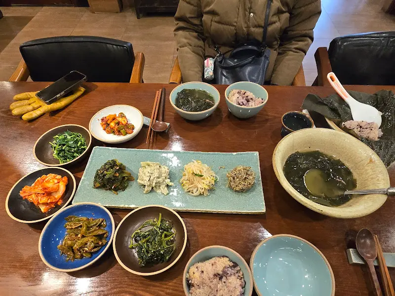 다양한 나물 클로즈업